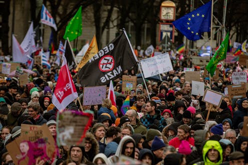 A far-right political group is gaining popularity in Germany – but so, too, are protests against it