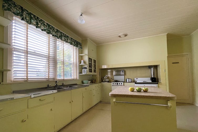 A mid-century kitchen.