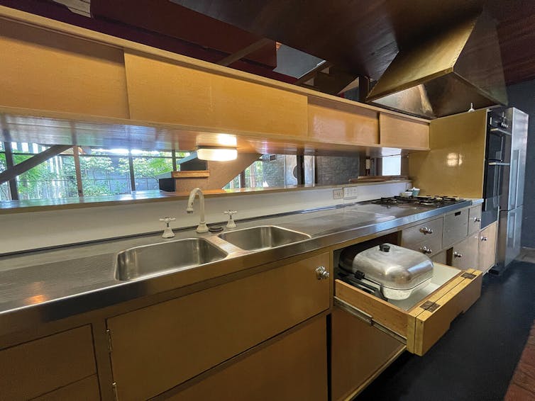 A mid-century kitchen.