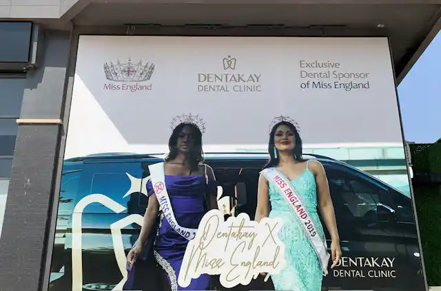 A billboard outside a dental treatment centre in Antalya, Turkey