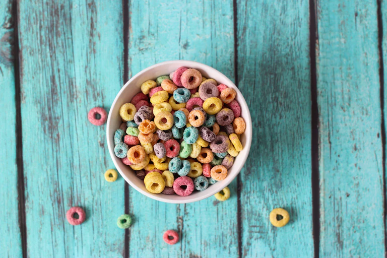Multicoloured cereal