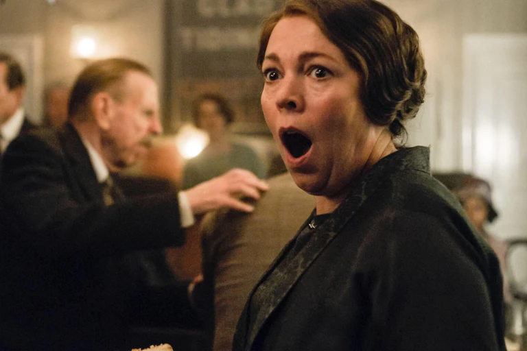 Olivia Colman in a scene from Wicked Little Letters.