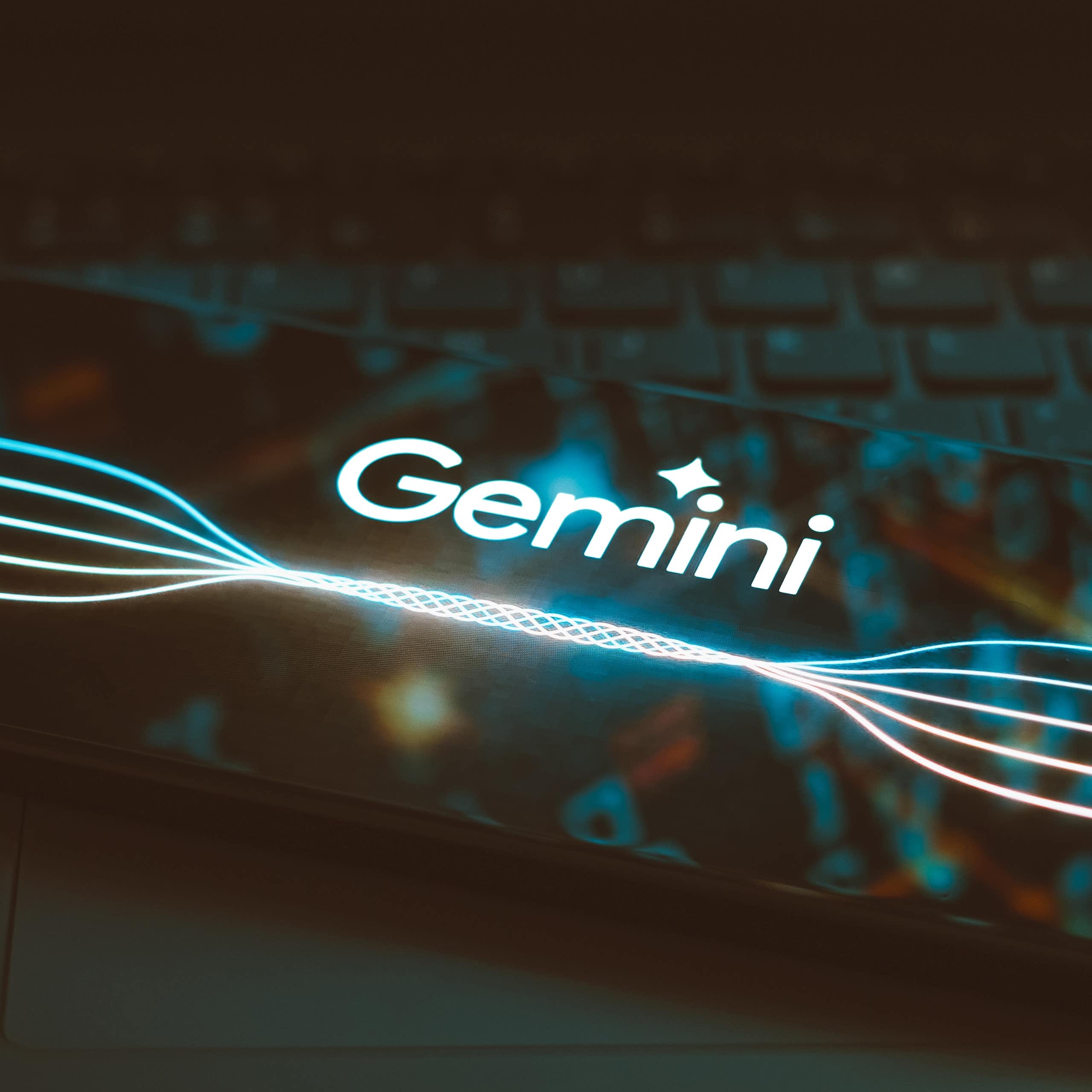 écran de téléphone portable avec le mot-symbole Gemini
