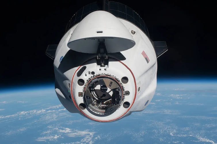 Crew Dragon approaching the ISS