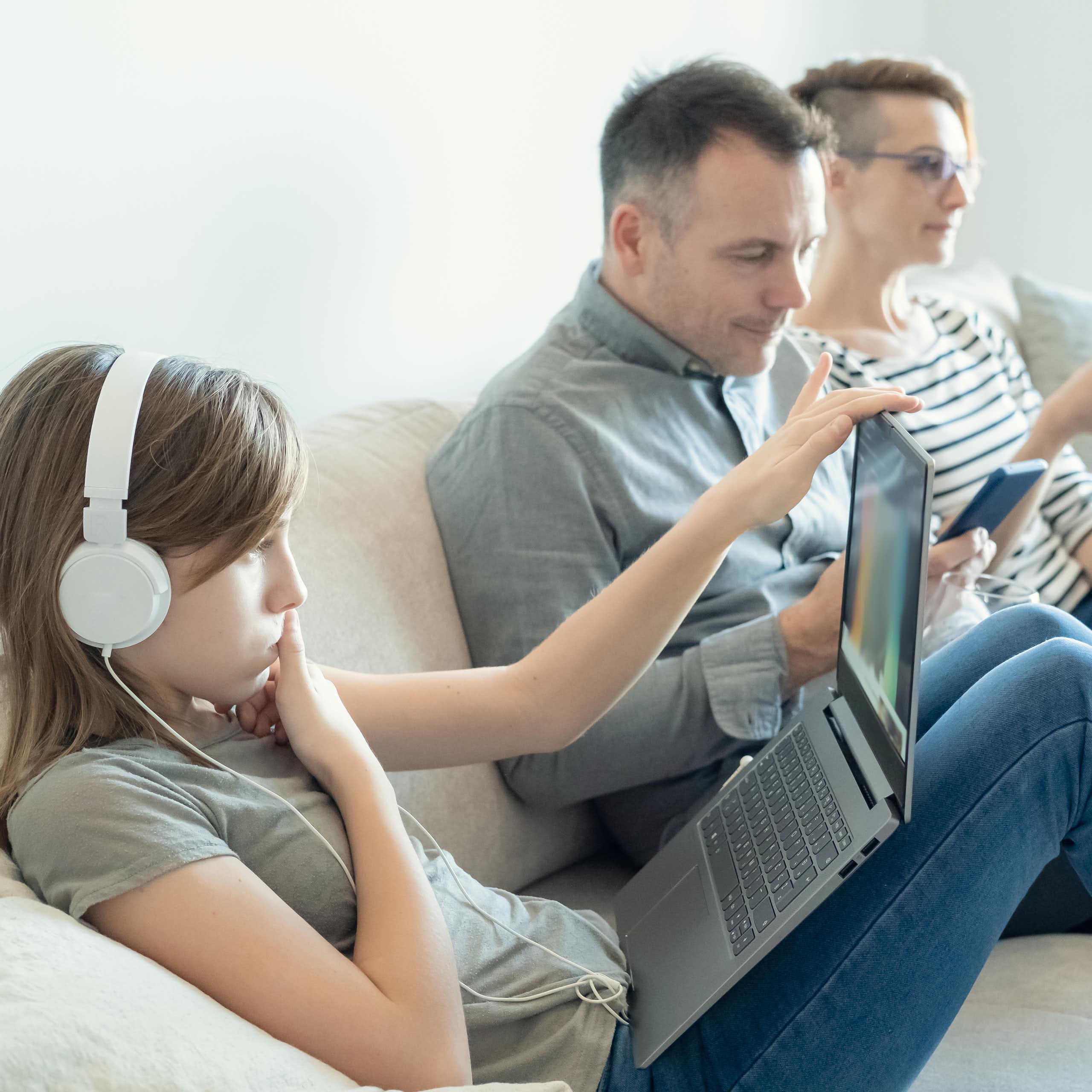 Family watches their own devices