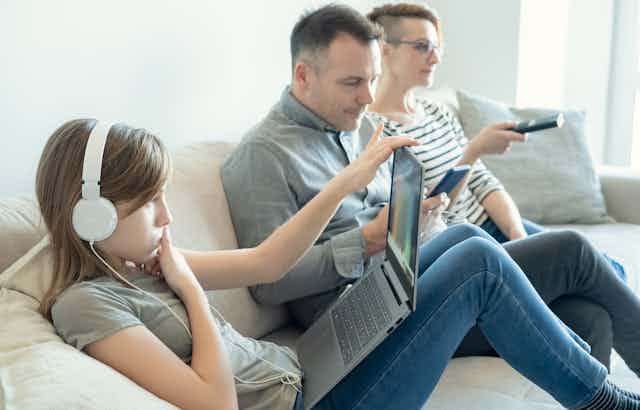 Family watches their own devices