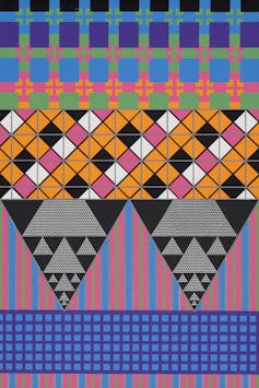 A geometric screen print