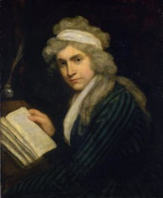 Portrait of Mary Wollstonecraft reading a book