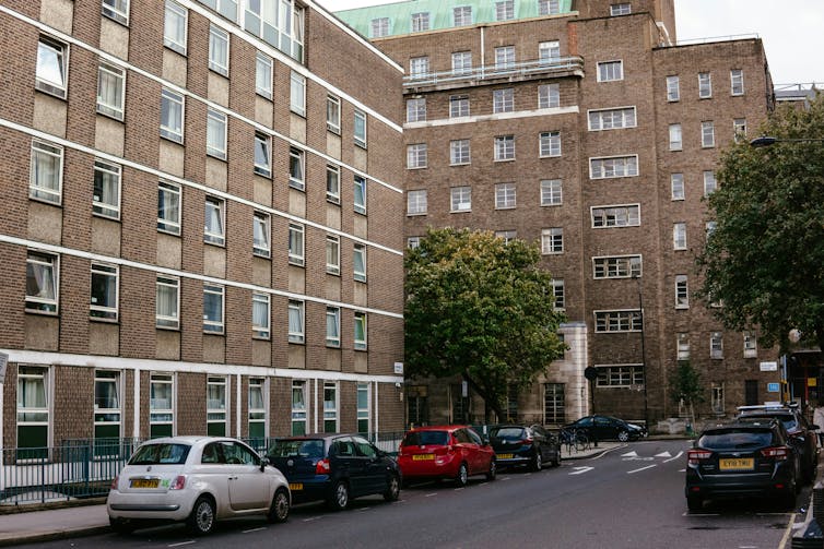 Blocks of flats in London.