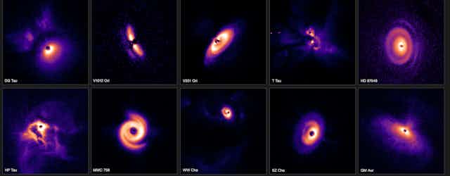 Discs giving birth to new planets, seen by the Very Large Telescope.