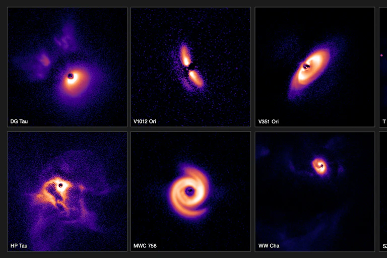 Discs giving birth to new planets, seen by the Very Large Telescope.