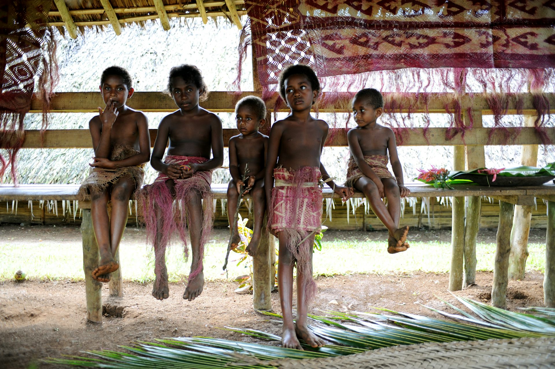 children in traditional dress