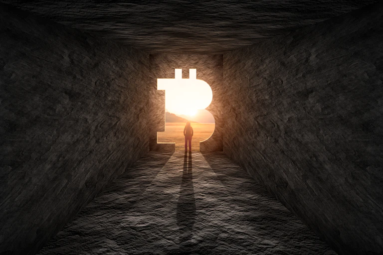 A bitcoin light at the end of a tunnel