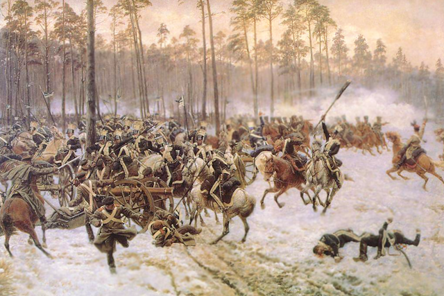 Painting of the Battle of Stoczek by Jan Rosen