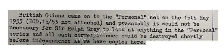 A letter stating that all documents in the personal net were to be destroyed.