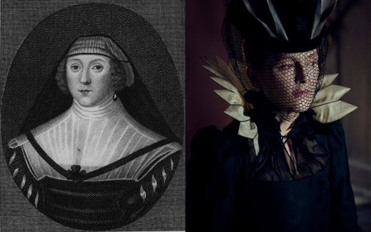 Engraving and photograph