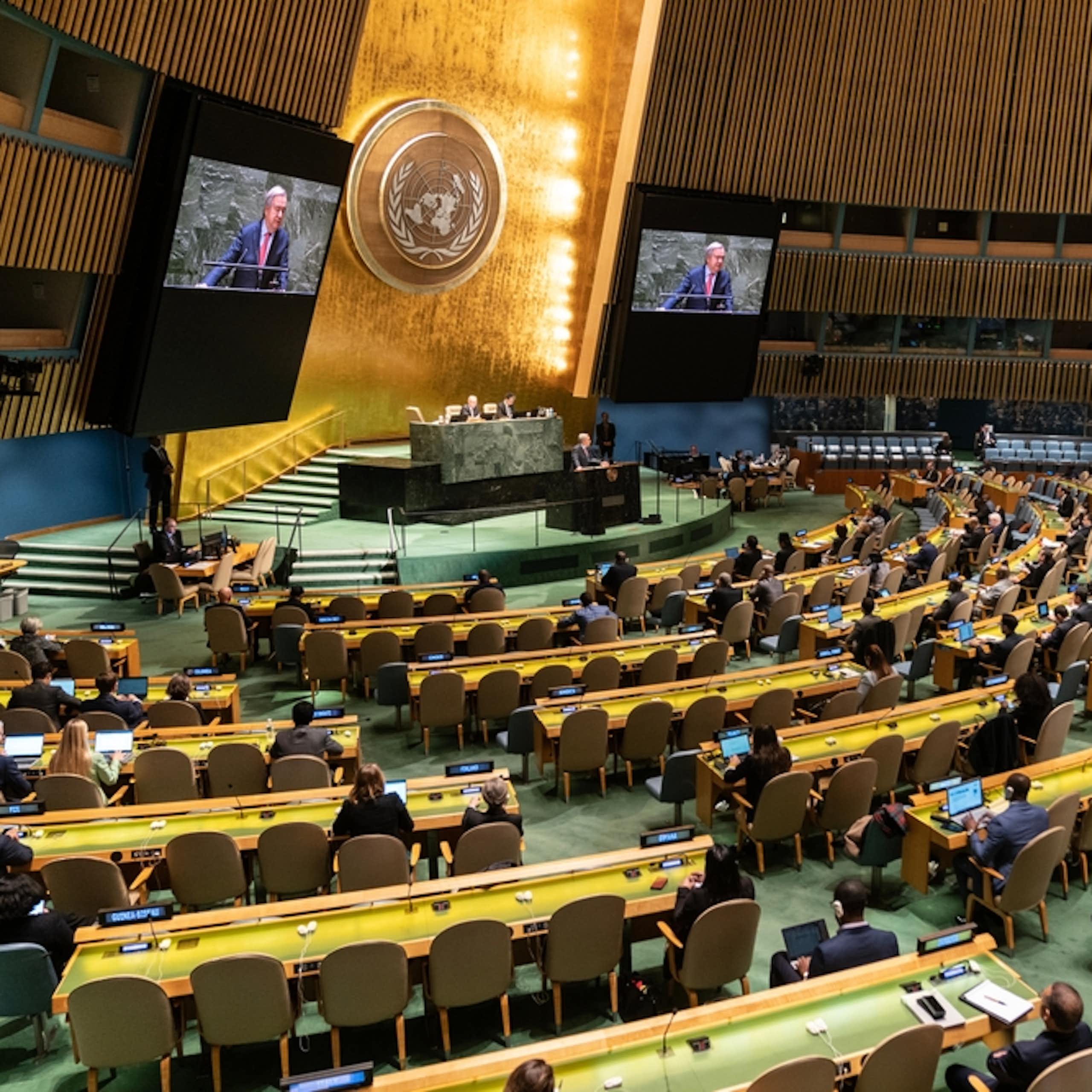 Le Secrétaire général Antonio Guterres s'exprime sur ses priorités pour 2023 lors de la 58e séance plénière de l'Assemblée générale au Siège de l'ONU à New York le 6 février 2023
