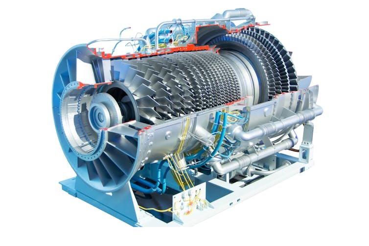 steam turbine cutaway