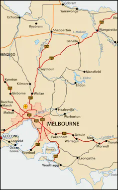Map of Victoria