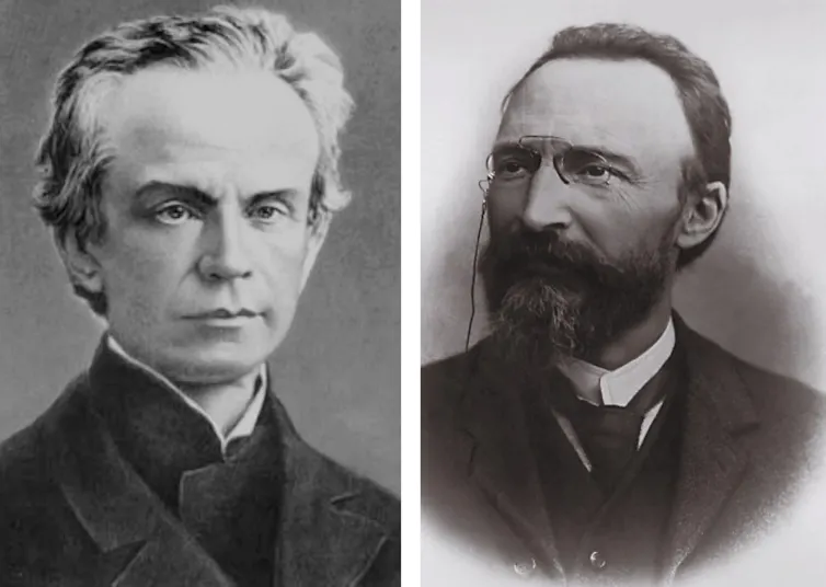 (Left) Father Francesco Denza and (right) Bartolo Longo.