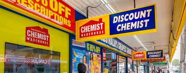 the chemist warehouse storefront seen from street level