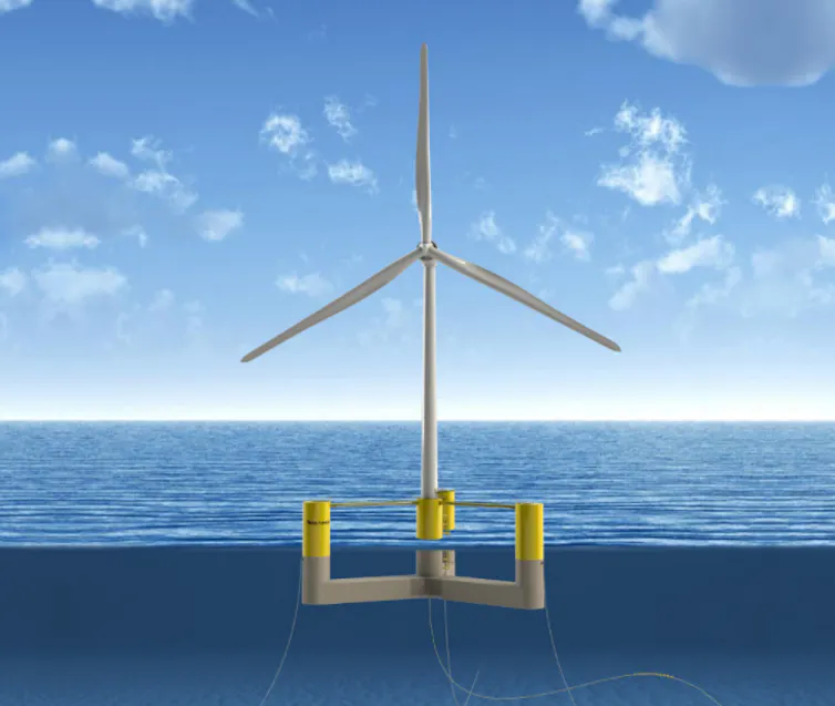 Image of floating wind turbine