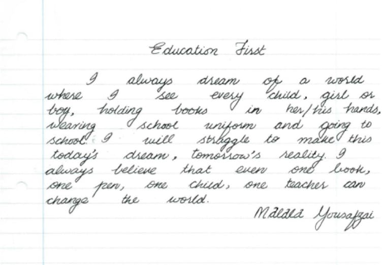 A letter in cursive writing