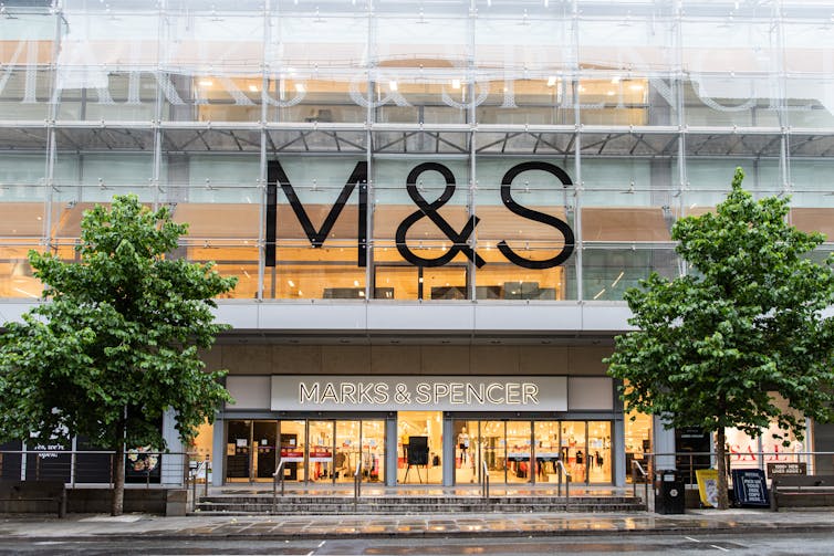 M&S shop front.