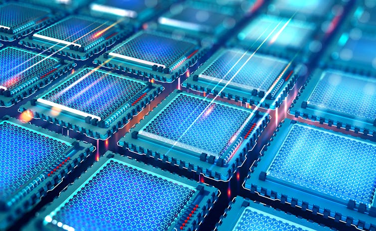 Quantum chips - rendering