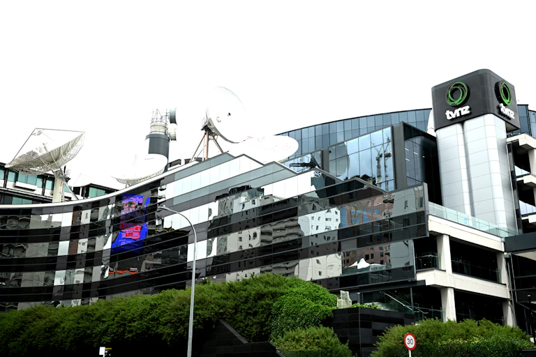 Exterior of TVNZ building in Auckland