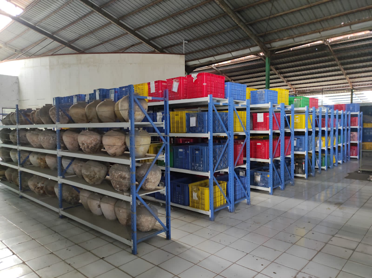 Trade ceramics in storage at the KKP Cileungsi warehouses, West Java. 