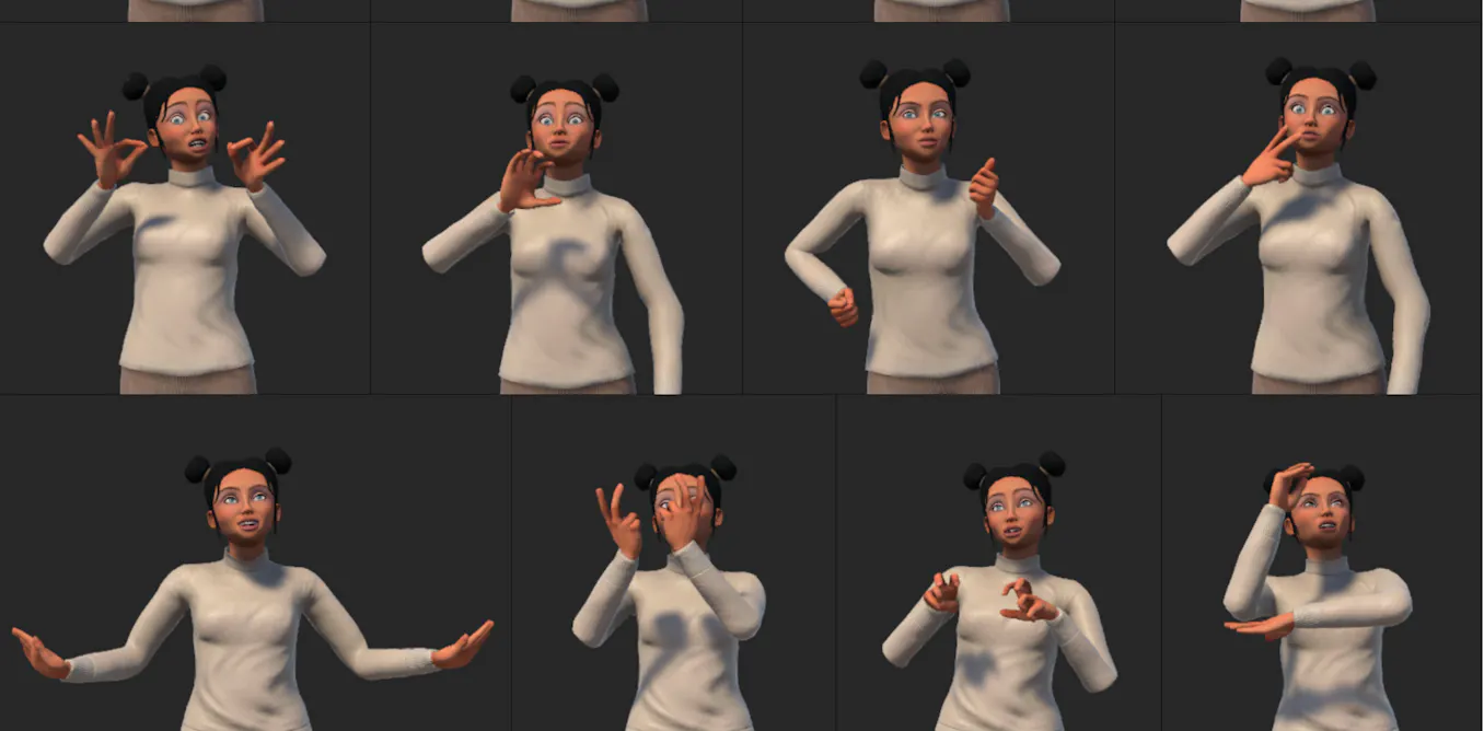 Apprendre la langue des signes grâce à l’IA générative et aux avatars en 3D Apprendre la langue des signes grâce à l’IA générative et aux avatars en 3D