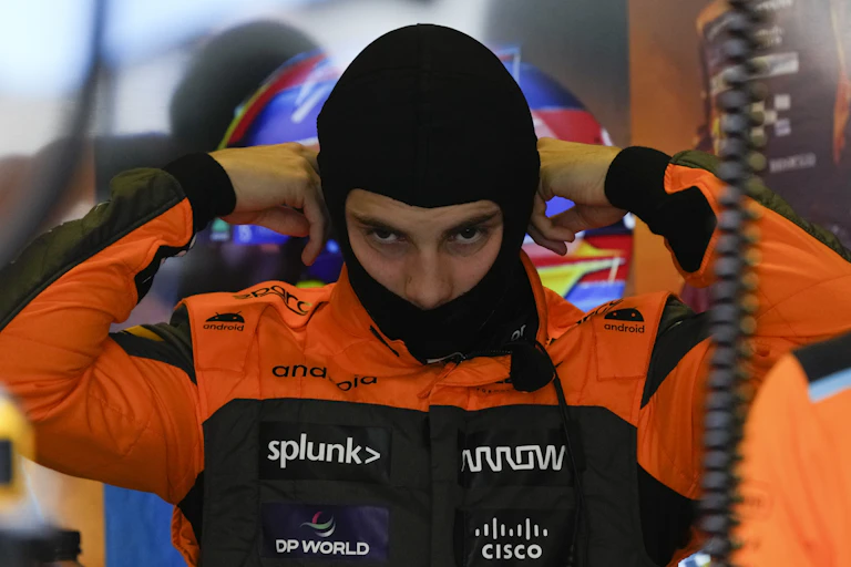 Australia's Oscar Piastri prepares for practice ahead of the Mexican Formula 1 Grand Prix