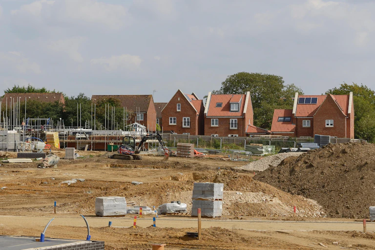 Building site for new homes