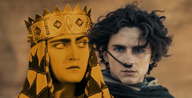 Composite of actors from the movies Dune 2 and Die Nibelungen