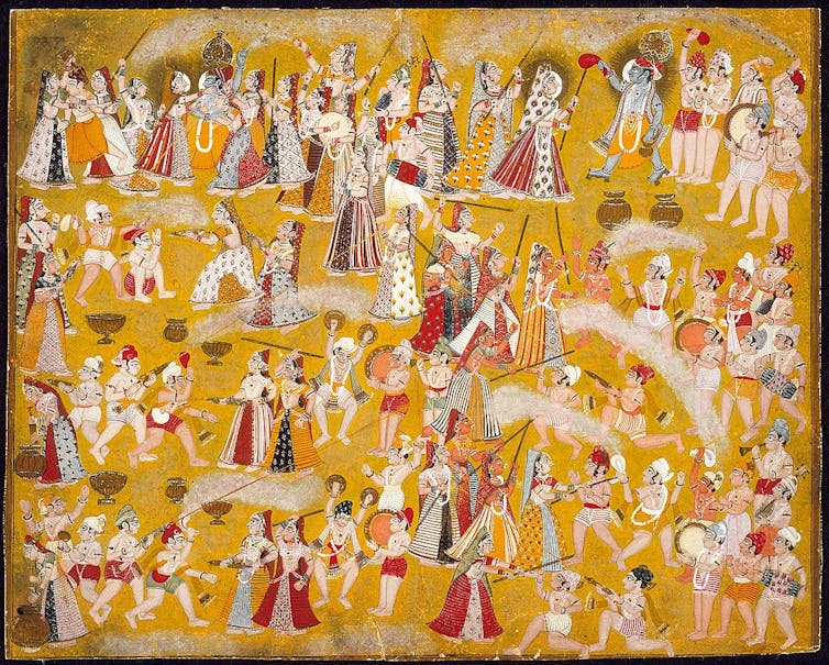 A historic Indian painting.