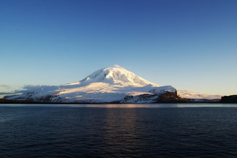icy island in the ocean