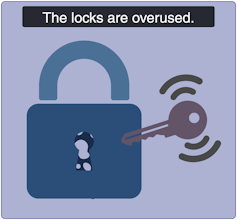 Illustration of a lock and key