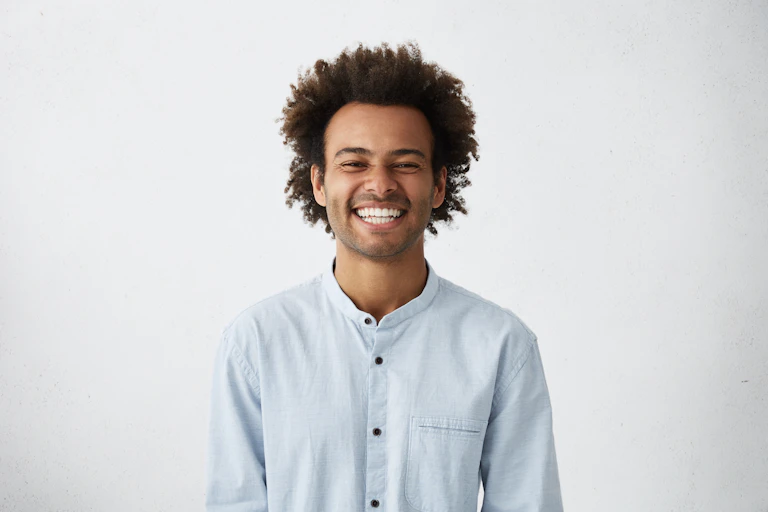 Man looking happy