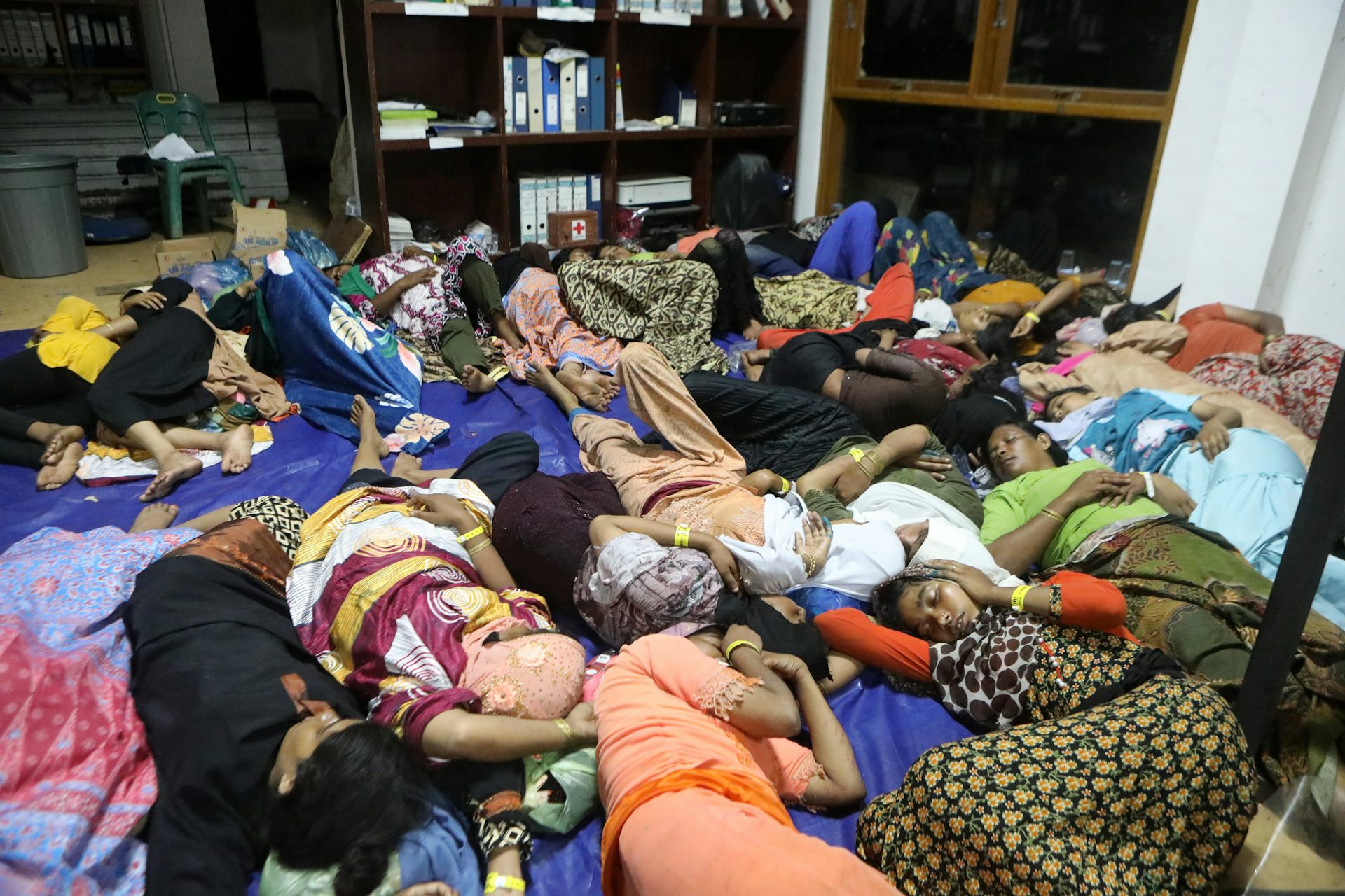 Rohingya refugees rescued from sea.