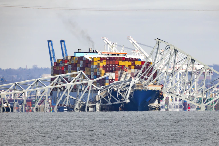 Baltimore bridge collapse.