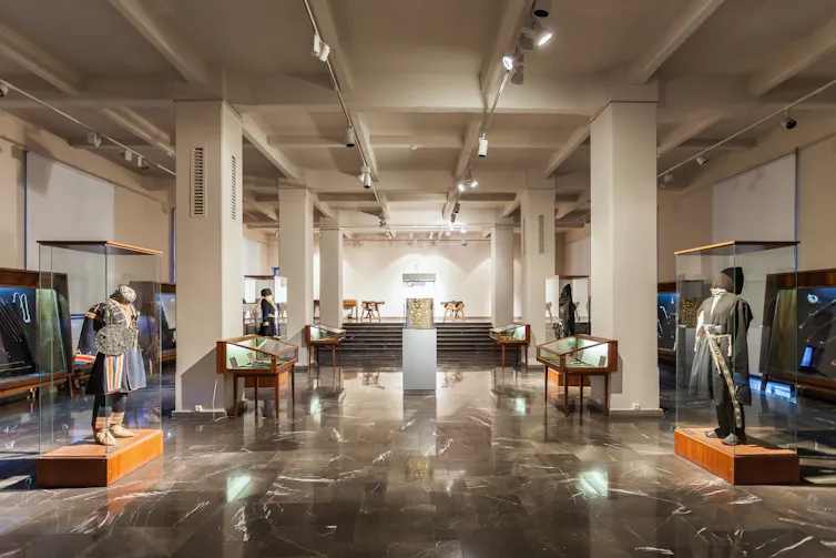 A collection of artifacts at the Georgian National Museum.