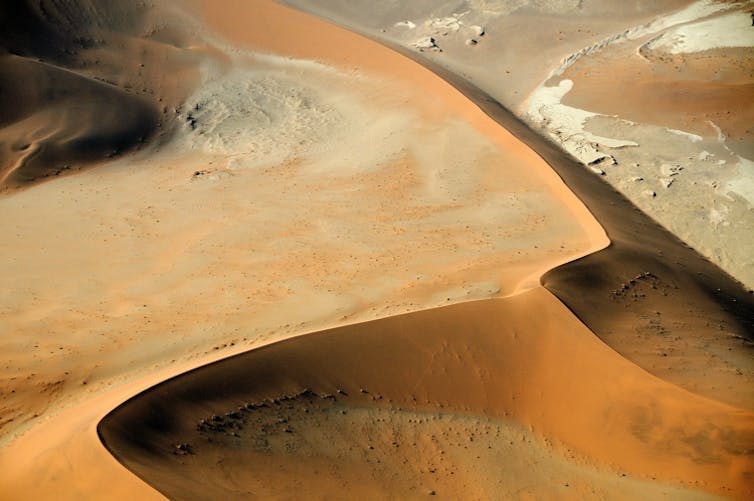 Sand dune from the air