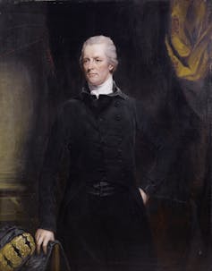 A historical painting of a man.