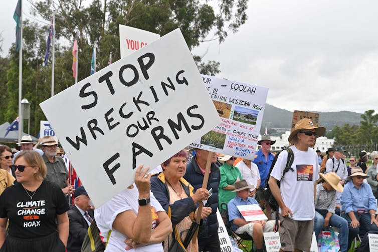 protesters against renewable energy