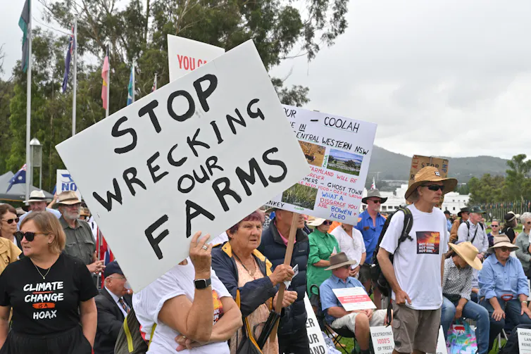 protesters against renewable energy