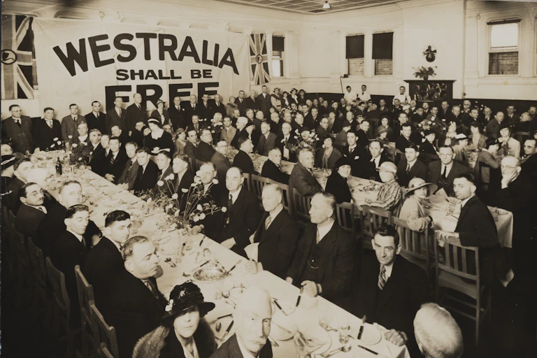 A meeting of the Dominion League for the secession movement