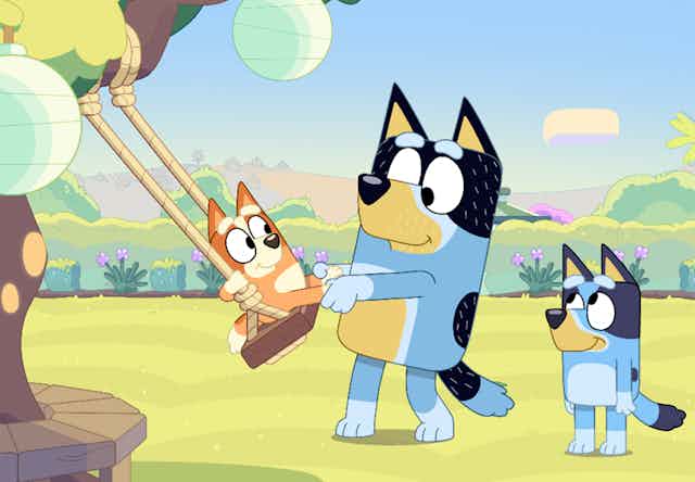 A still from the new Bluey episode.