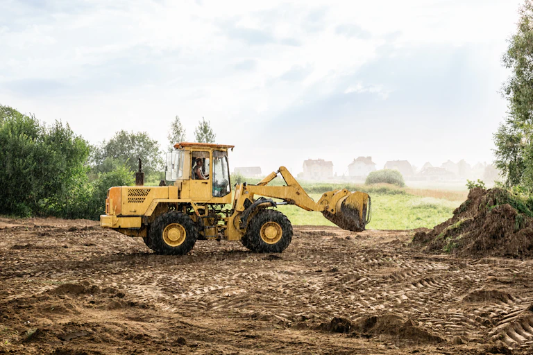bulldozer clearing land