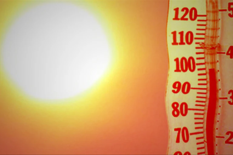 Scorching sun and a melting thermometer